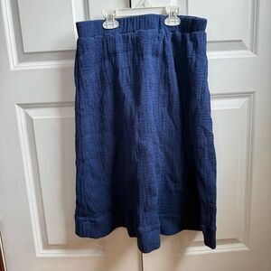 Rebecca Girls Midi Blue Textured Knee Length Skirt Size 20